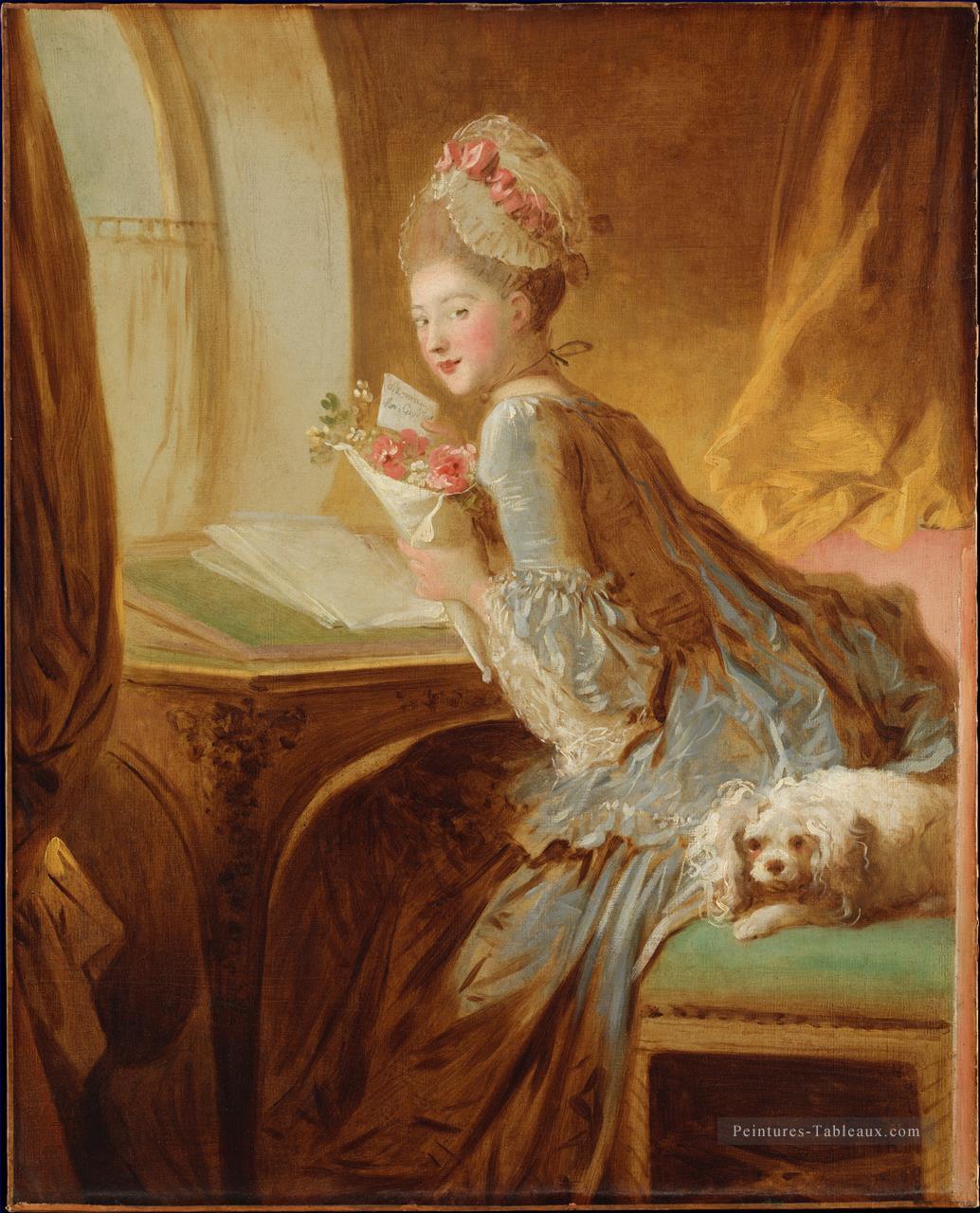 La lettre d’amour Rococo hédonisme érotisme Jean Honoré Fragonard Peintures à l'huile